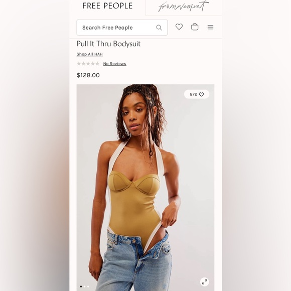 NWT We Are Hah X Free People Pull It Thru Bodysuit Size Medium - Picture 3 of 5